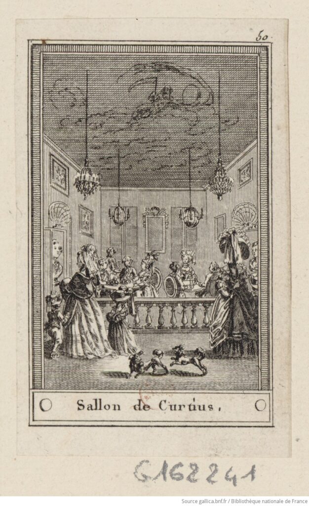 Incisione, Le Salon de Curtius, source Gallica BNF