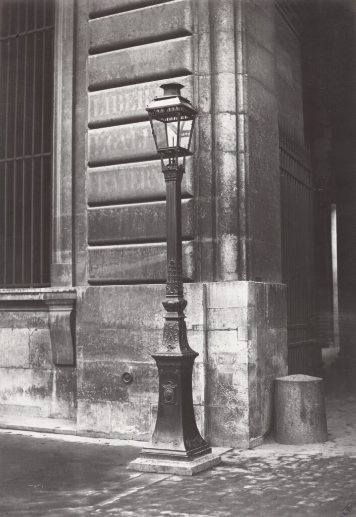 Lampione a gas in una foto del 1878